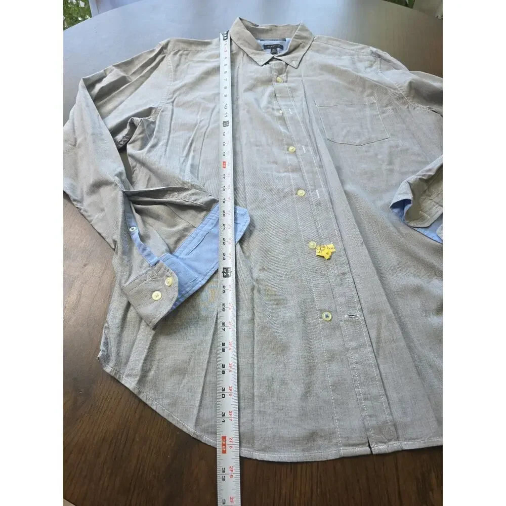 Banana Republic Shirt Mens XL Grant Fit Blue Long Sleeve Button 100%‎ Cotton